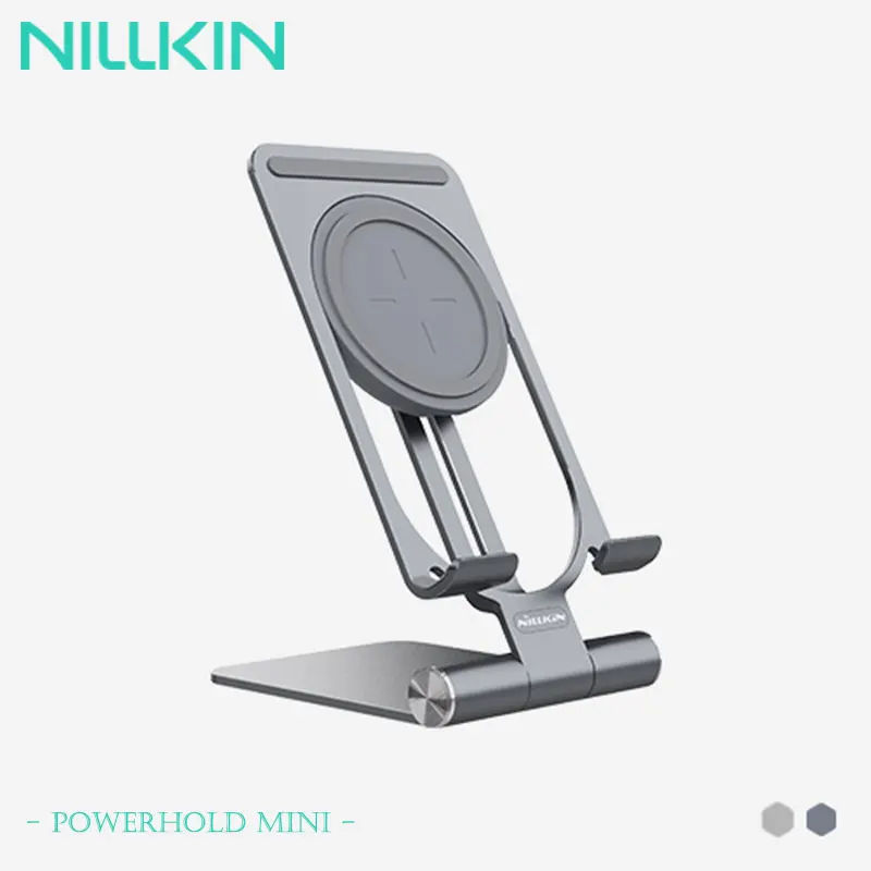Подставка для беспроводной зарядки NILLKIN 15 Вт — складной держатель из алюминиевого сплава, настольная док-станция с регулируемым углом для телефонов, панель для быстрой зарядки Qi Подставка для беспроводной зарядки NILLKIN 15 Вт — складной держатель из алюминиевого сплава, настольная док-станция с регулируемым углом для телефонов, панель для быстрой зарядки Qi