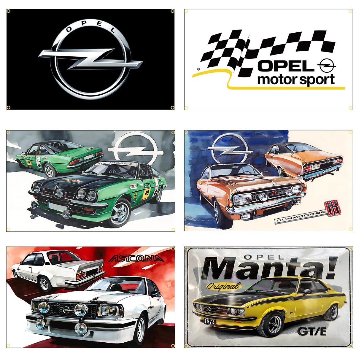 NONE FLAGDOM 60 x 90 cm 90 x 150 cm Opels-Flagge, Polyester, bedruckt, Motorsport, Rennwagen, Flagge, Banner, Dekoration, Wandteppich für Dekoration