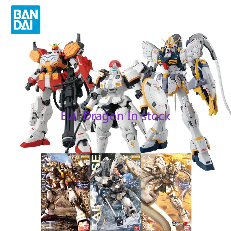 Bandai Original GUNDAM Anime Model MG EW Arms Cusutom Sandrock Tallgeese GUNDAM Action Figure Assembly Model Toys Gifts for Kids