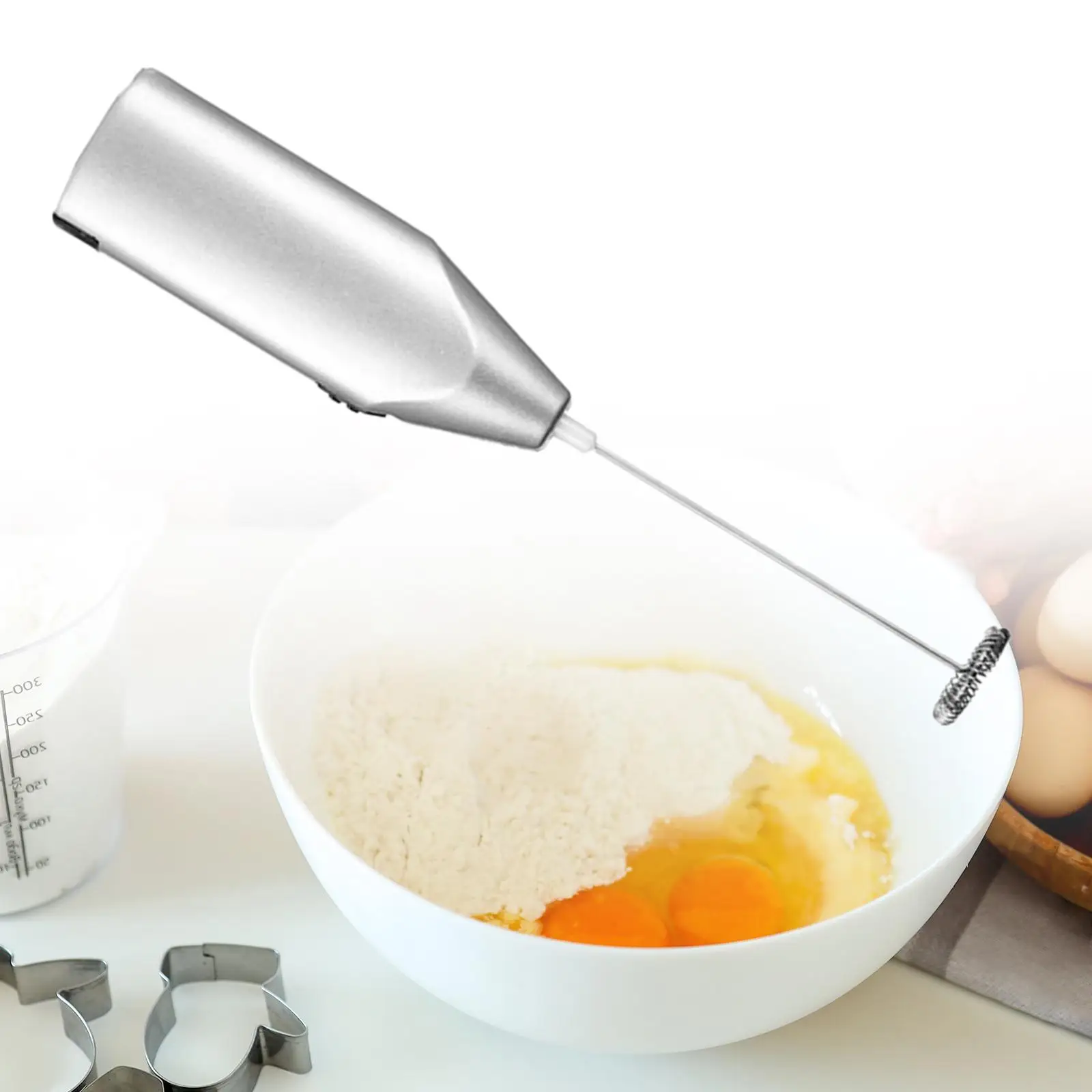 2-4pack Milk Frother Drink Mixer Foam Maker Whisk Stainless Steel Spring Head