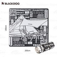 Naturehike BLACKDOG Cool Black Picnic Mat 58GSM Polyester Waterproof Damp-Proof Mat 200x200CM Tour Park Outdoor Camping Mats