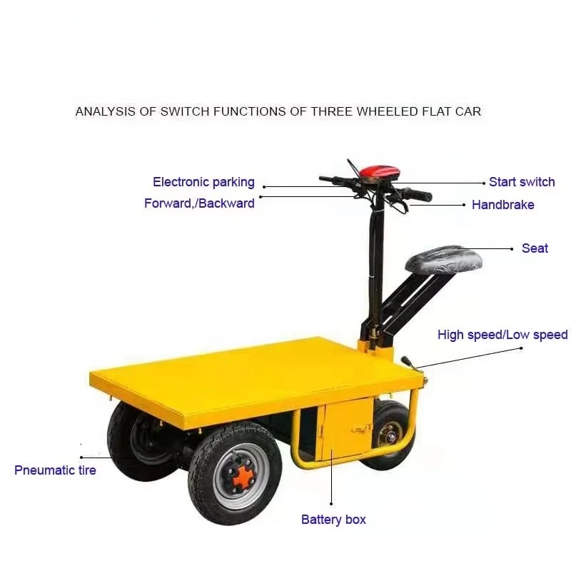 500kg Four Wheel Hand Trolley Cart Folding Warehouse Cart