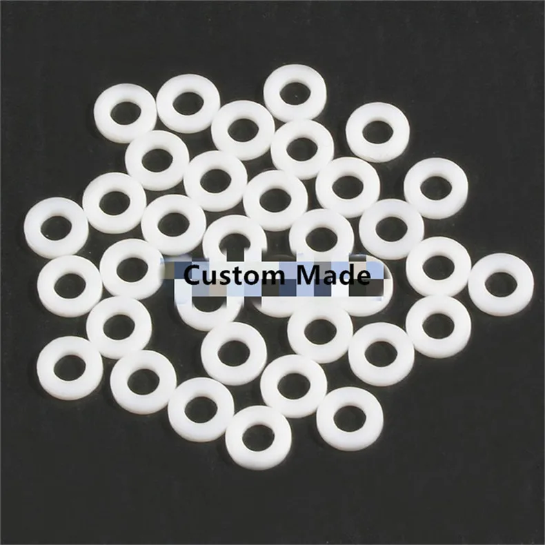 Maßgefertigte PTFE-Abstandshalter, 100 Stück, Innendurchmesser 1 mm - 2,5 mm, chemikalienbeständige Distanzstücke, reibungsarme Unterlegscheiben, antihaftbeschichtete Dichtung für Ventile – Detail 6