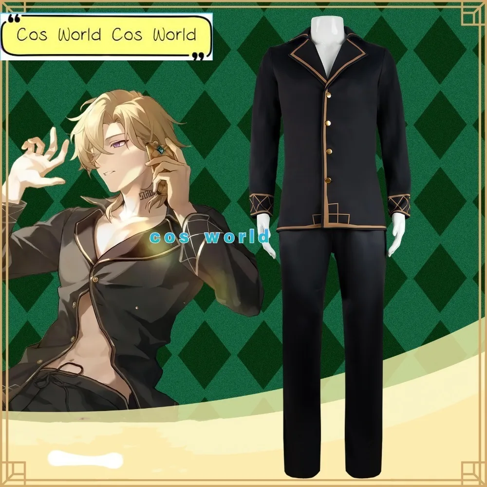 

Game Honkai Star Rail Costume Aventurine Cosplay Costume Party Suit Halloween Carnival Uniform Anime Daily Outfit Sleepwear Suit