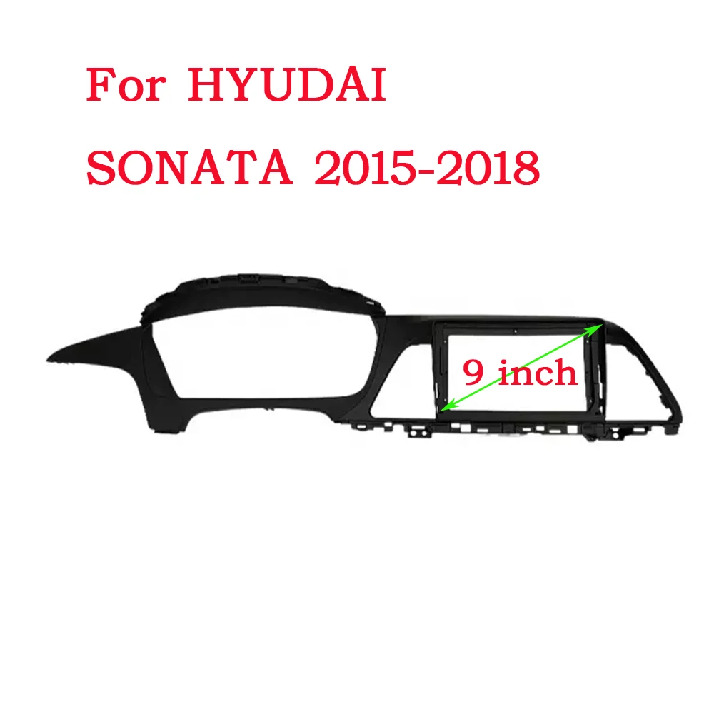 2 Din Car DVD Frame Audio Fitting Adaptor Dash Trim Kits Facia Panel 9 inch For Hyundai Sonata 7 LF 9 2015 - 2018 Radio Player