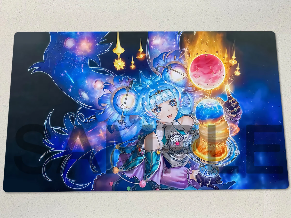 

YuGiOh Princess Cosmos Play Mat Maliss Q Red Ransom TCG CCG Pad Board Game Trading Card Game Mat Rubber Mouse Pad Free Bag