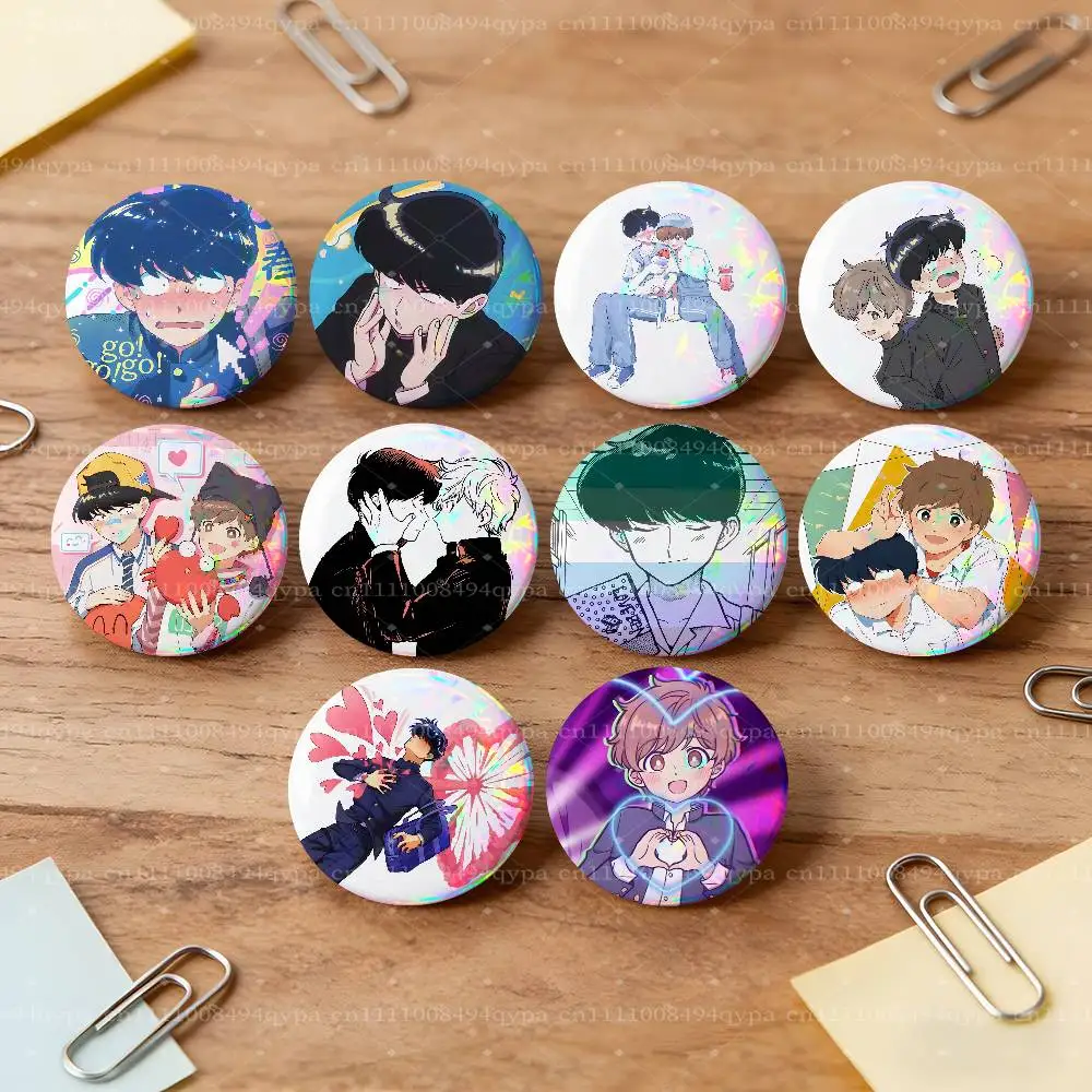 G-Go For It Nakamura Kun Button Pin Single Pack Anime Merch for Ita Bags Badge Collectible Buttons