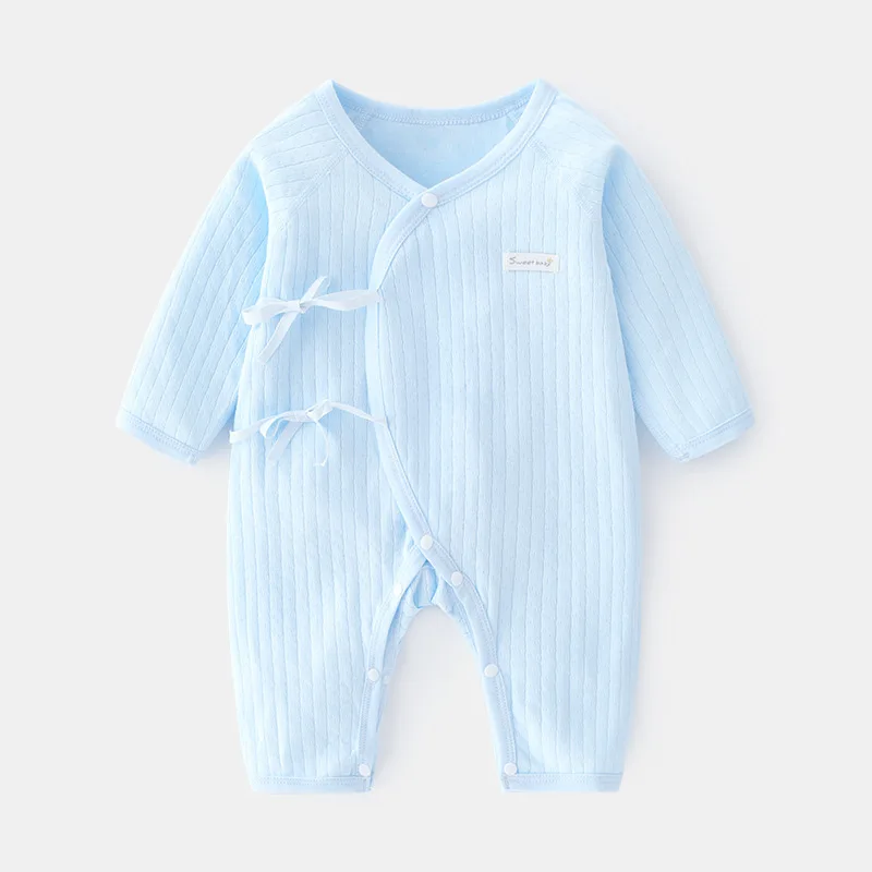 Newborn Baby Clothes Autumn and Winter Pure Boneless Romper Newborn Gown Pajamas Men and Women Baby Jumpsuits Spring and Autumn
