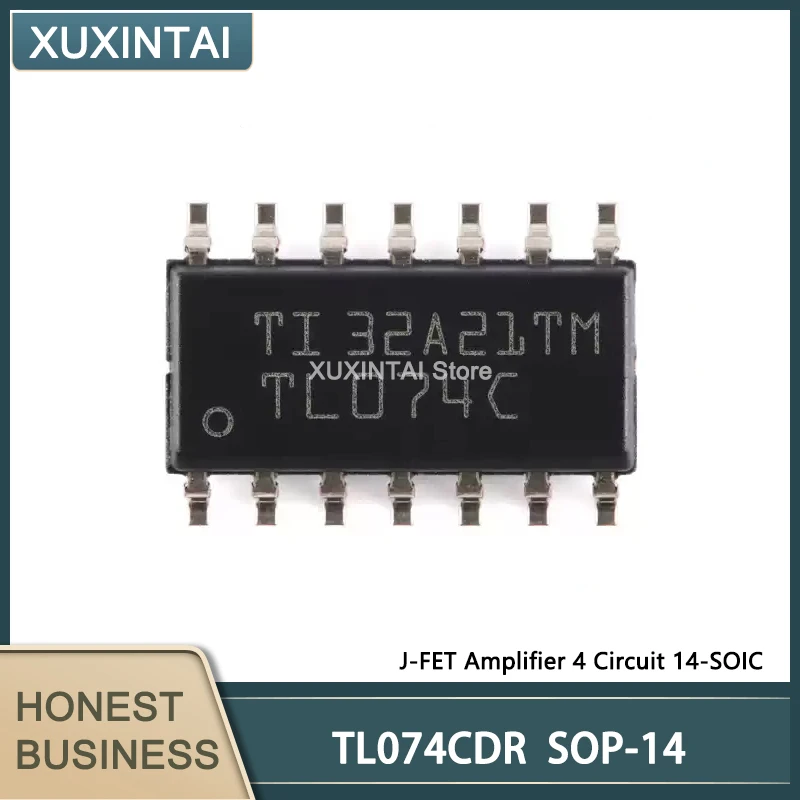 50 unids/lote nuevo Original TL074CDR TL074C J-FET amplificador 4 circuitos 14-SOIC