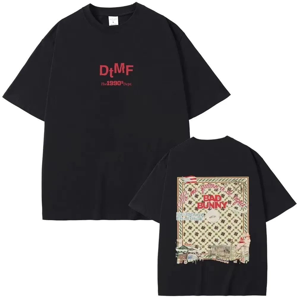 Camiseta de moda Bad Bunny DTMF Residencia En El Choli, camiseta Debi Tirar Mas Fotos, camisetas de hip-hop para hombre