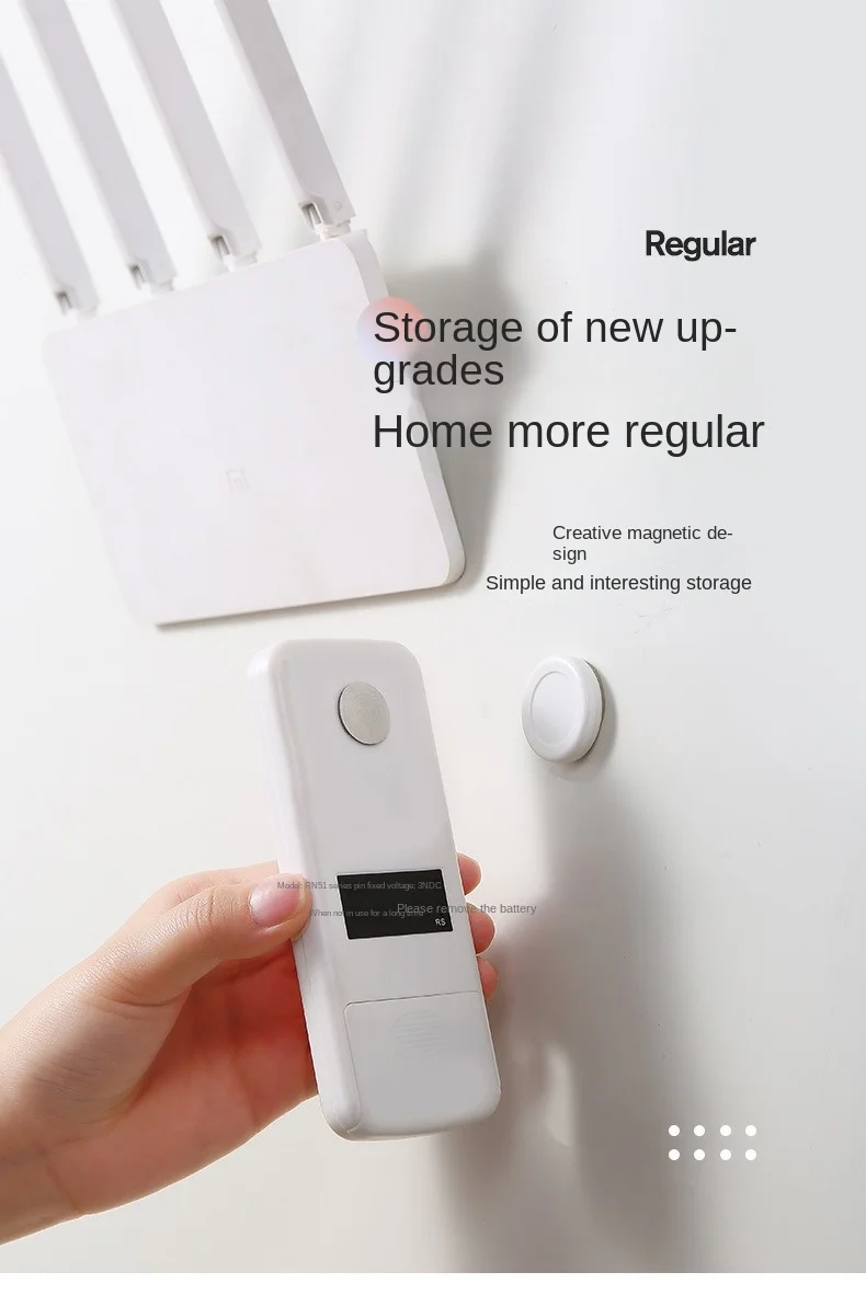Magnetischer Fernbedienungshalter zur Wandmontage, selbstklebender Fernbedienungshalter, starker Halt, TV-Fernbedienungshalter für Zuhause und Büro – Detail 6
