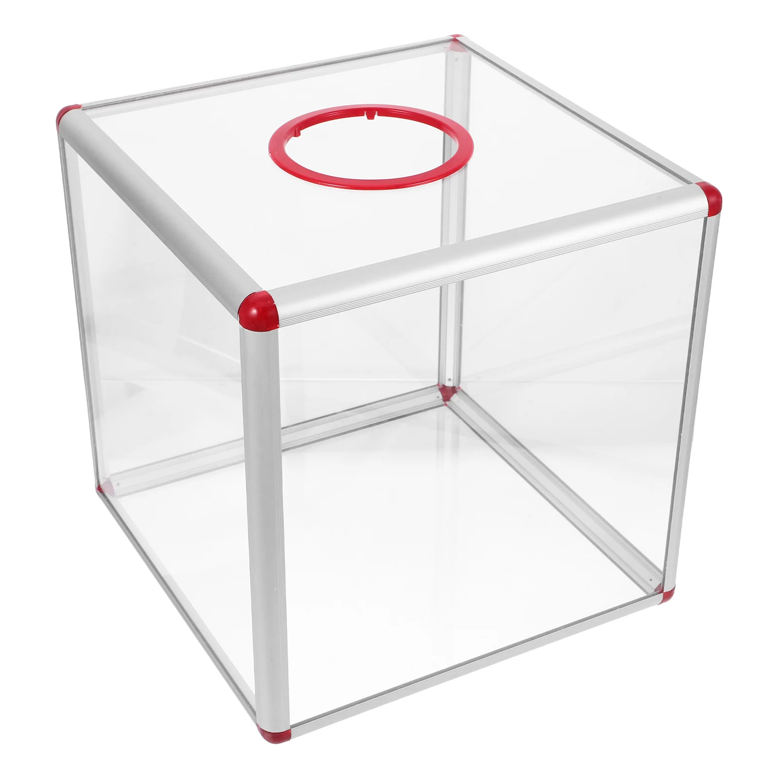 صندوق تذكرة كبير من الأكريليك الشفاف، صندوق تجميع التصويت، رسم المكافآت للحفلات والأحداث