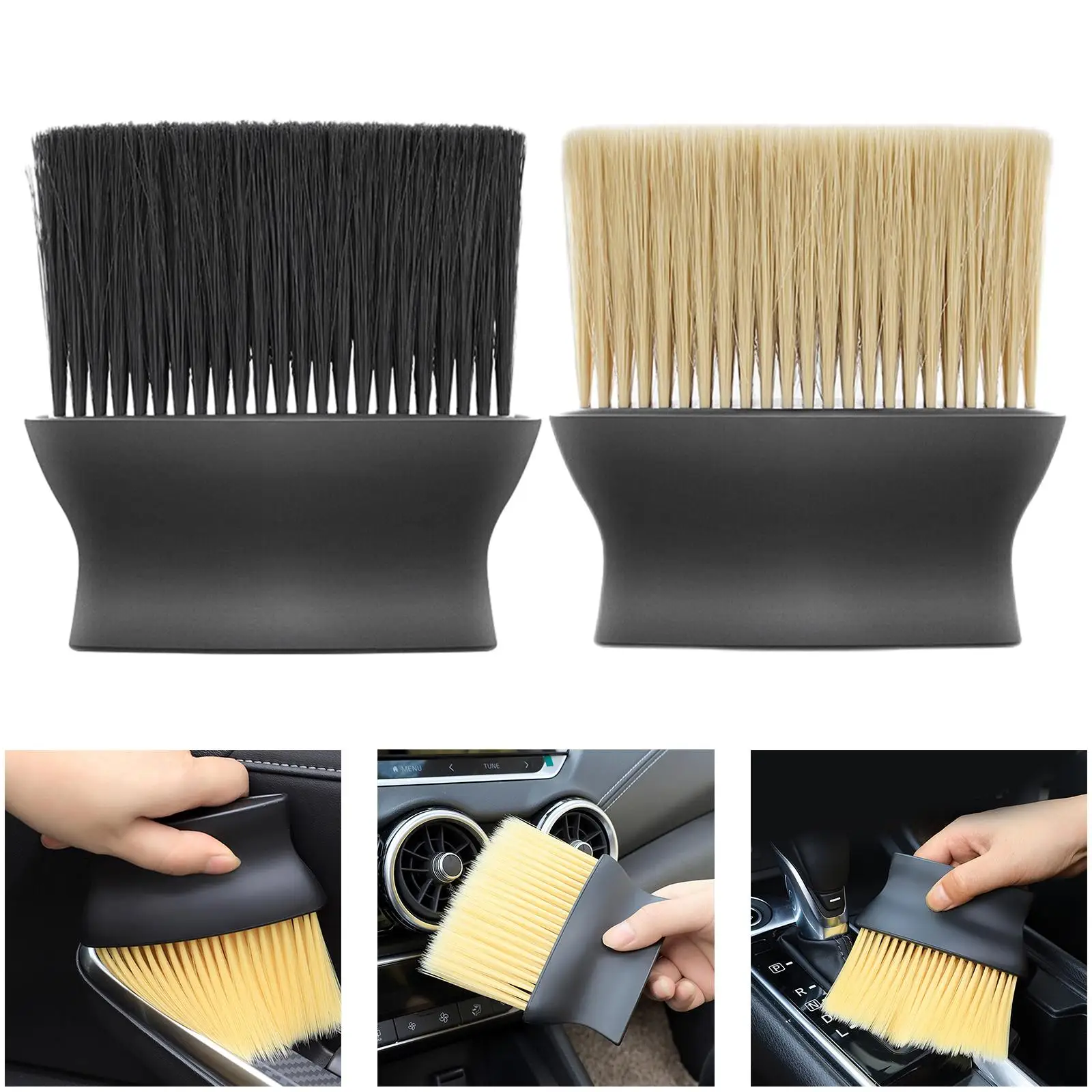 Car Detailing Brush Set 5 Different Brush Sizes Mixed Fiber No Shed Bristles