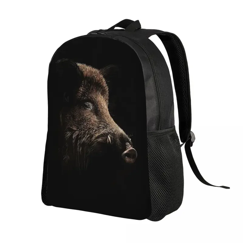 3D Printing Wild Boar Backpacks for Boys Girls College School Travel Bags Women Men Bookbag Fits 15 Inch Laptop