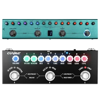 M-VAVE Tank-G/Cube Baby Rechargeable Guitar Multi-Effects Pedal for Electric Guitar Delay Chorus Reverb Effects/Bass