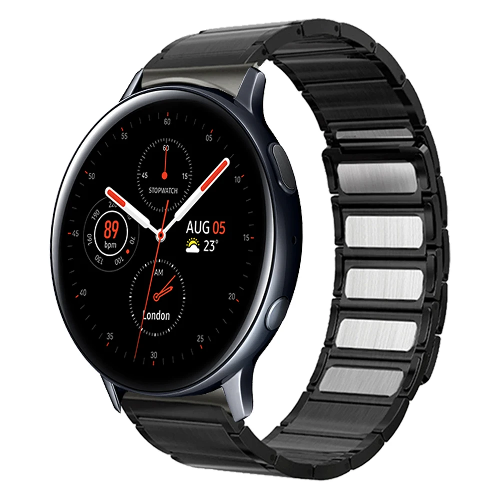 Stainless Steel Magnetic Band For Samsung Galaxy Watch Active 2 40mm 44mm Sport Metal Strap For Samsung Active 2 Luxury Band