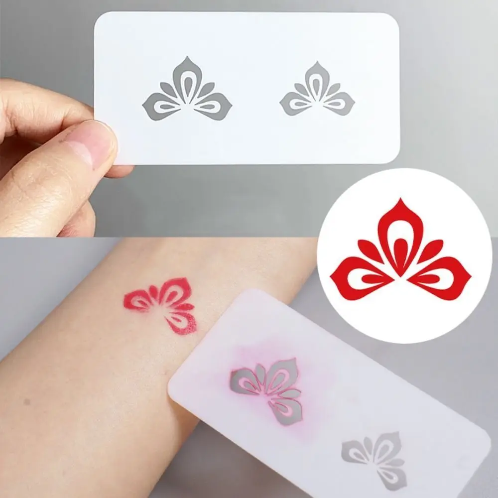 Hollow Flowers Temporary Tattoo Stencil for Drawing Molds Face Makeup Template Women Kids DIY Journaling Supplies Hanfu Decor