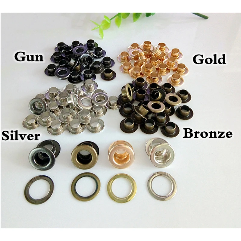 3.5-15mm Flat Round Brass Garment Eyelets Grommets For Bag Hat Shoe Clothes Scrapbook Leather Craft DIY Accessories