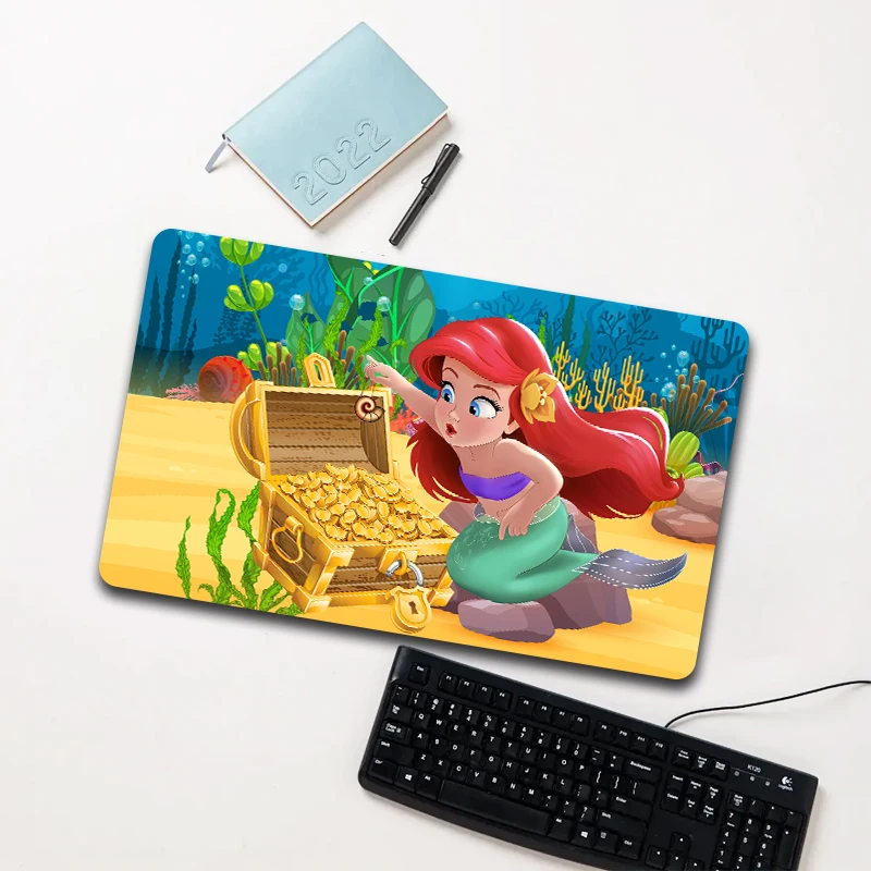 

Disney The Little Mermaid Treasure Mouse Pad Large Non-slip Waterproof Desk Mat for Computer Laptop