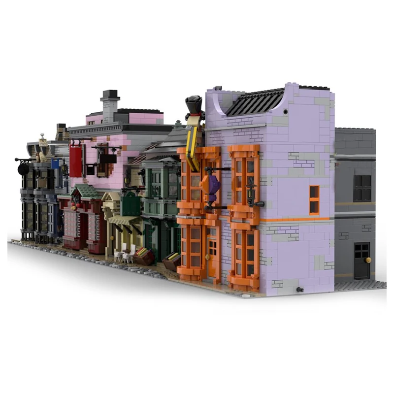 人気の7455ピースMOCモジュール式英国街路ビルディングブロックDIY教育組み立てクリスマスプレゼント、家族や友達への贈り物に