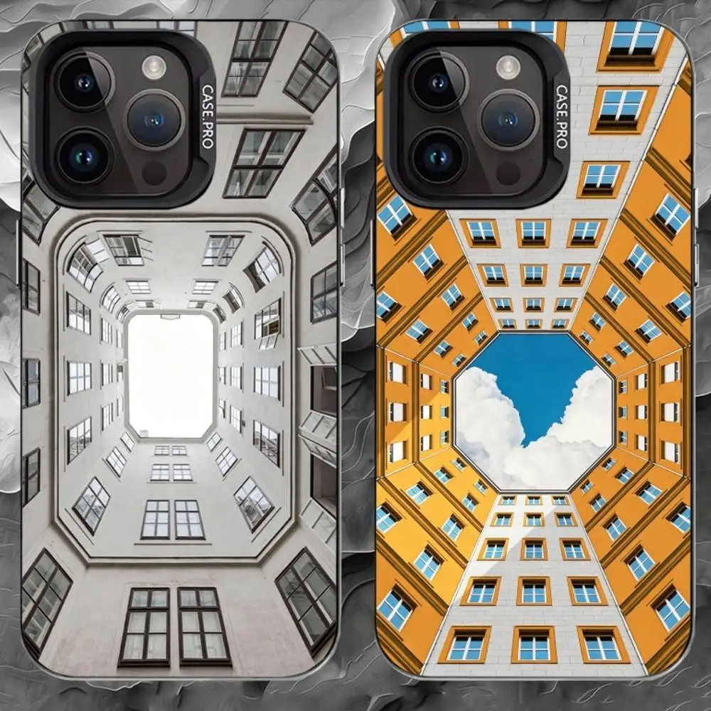 A-Architectural photography Phone Case For iPhone 17 16 15 14 13 12 11 Pro Max Plus Silver Matte Black Cover