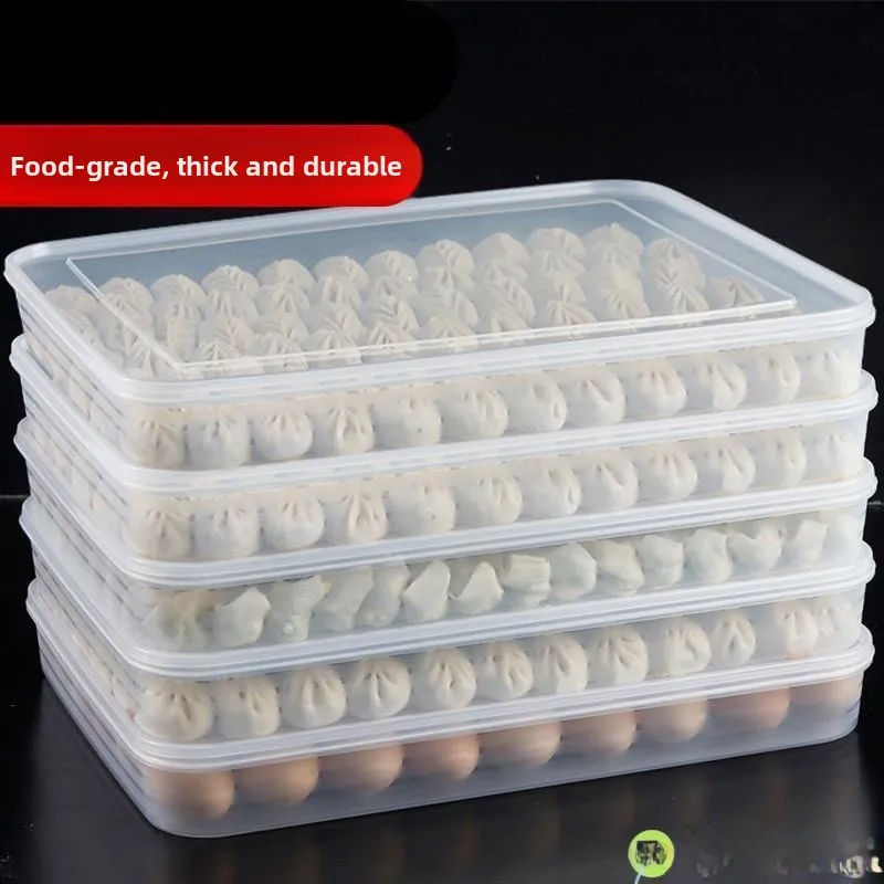 

Большой контейнер для хранения пельменей и другой пищевой продукции, многослойный, с супербольшими лотками, для холодильника...