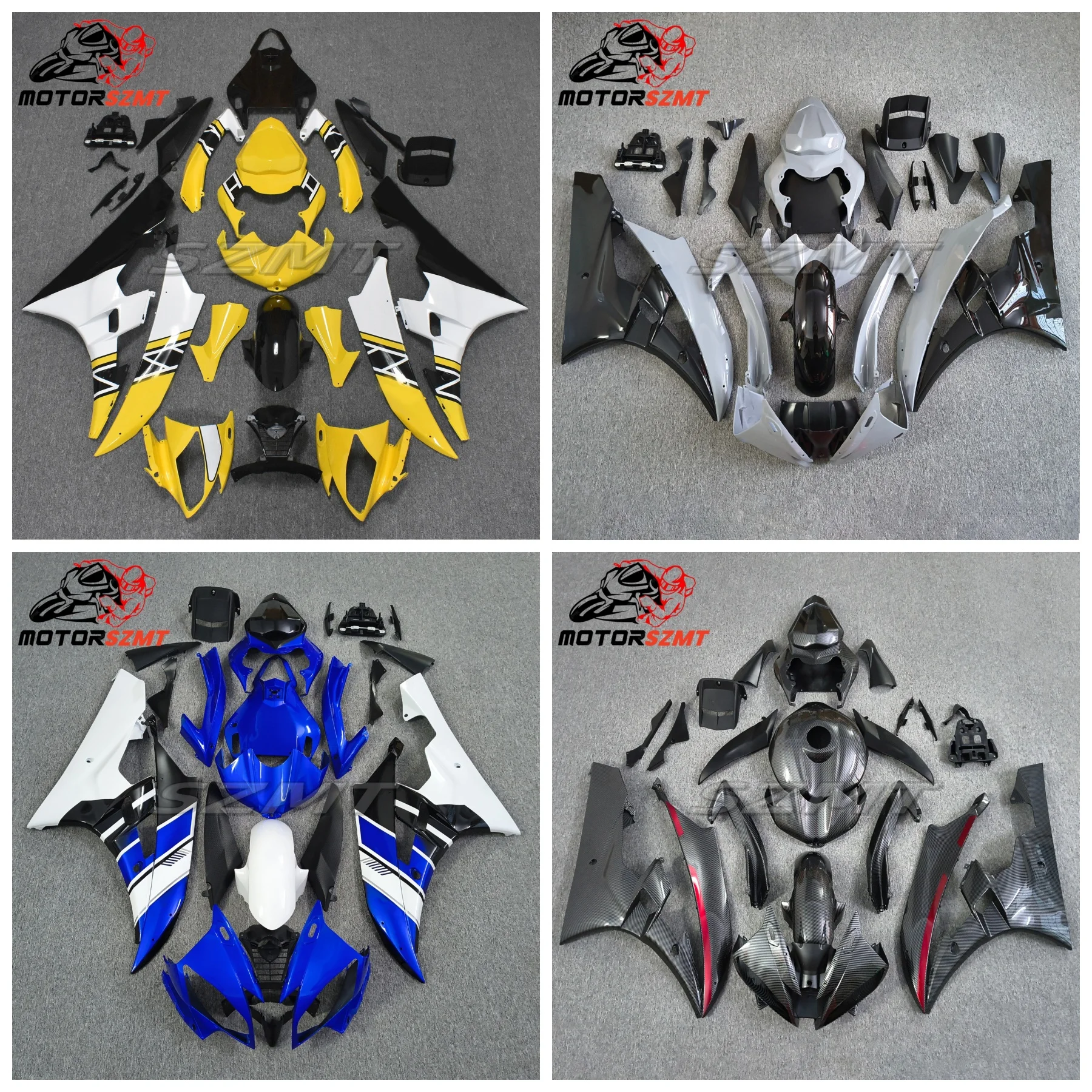 FOR YZF-R6 Motorcycle Accessories Fairing Kit For Yamaha YZF R6 RJ11 YZFR6 2006 2007 06 07 Gloss Black Complete Replace Bodywork