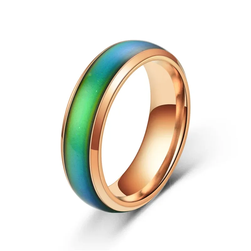 Stainless Ring Changing Color Mood Rings Feeling / Emotion Temperature Ring Smart Jewelry Factory Direct Sale