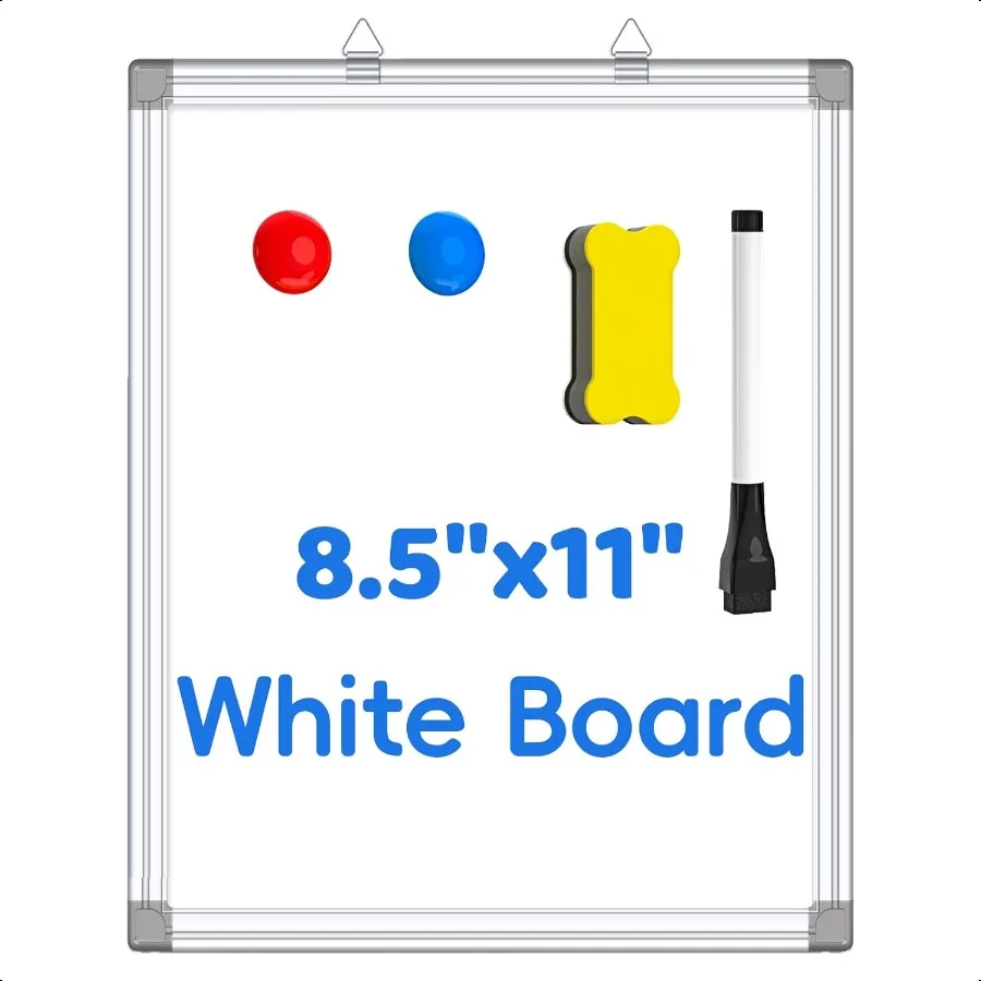 

Magnetic Dry Erase Boards 8.5x11 14x11 16x12 24x18 36x24 48x36 Inchs White Board with Marker Magnet and Eraser 8.5x11in
