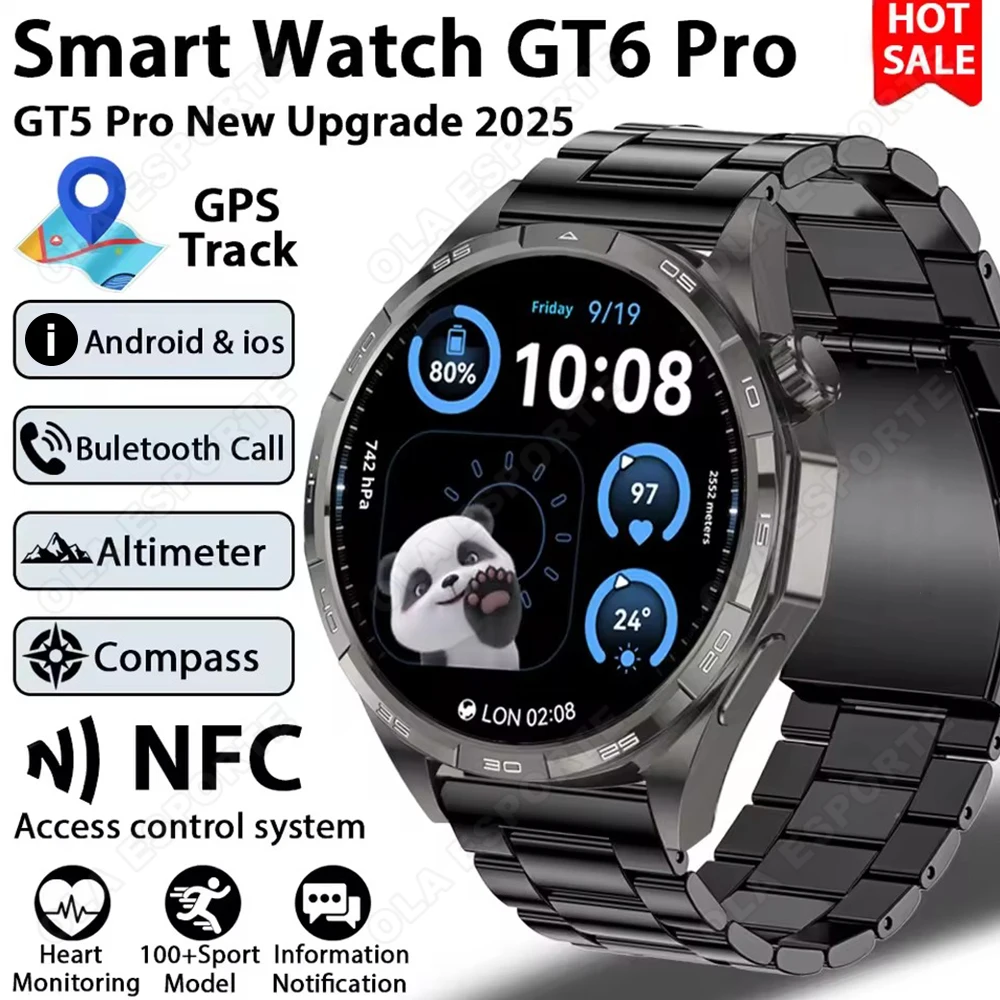 

Men Sports Smart Watch Waterproof 1.5"AMOLED Screen Bluetooth Call Voice Assistant GPS Tracker Smartwatch Sleep Health Monitorin