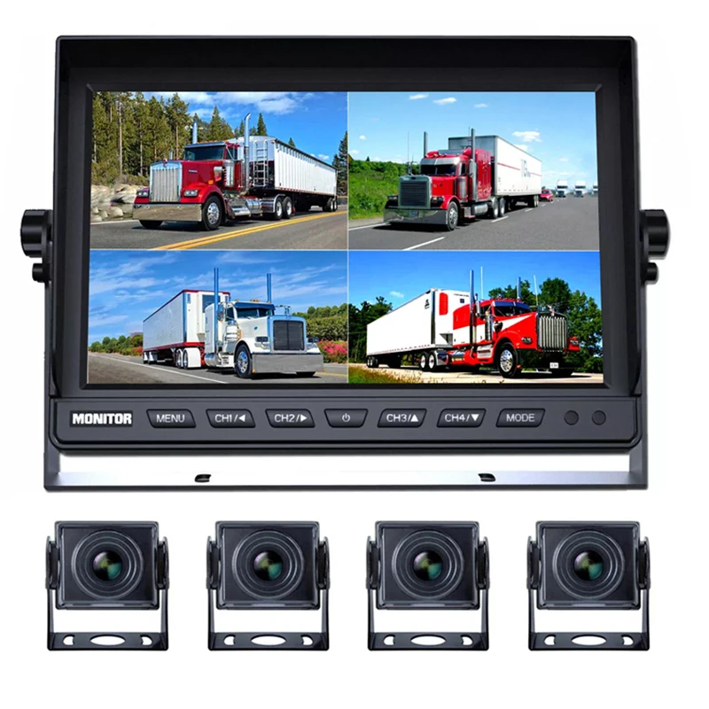 【Hot Selling】BSD Backup Parking   for Forklift Truck Safety HD 4   AI System 10.1 Inch Split Screen   Voice Ala