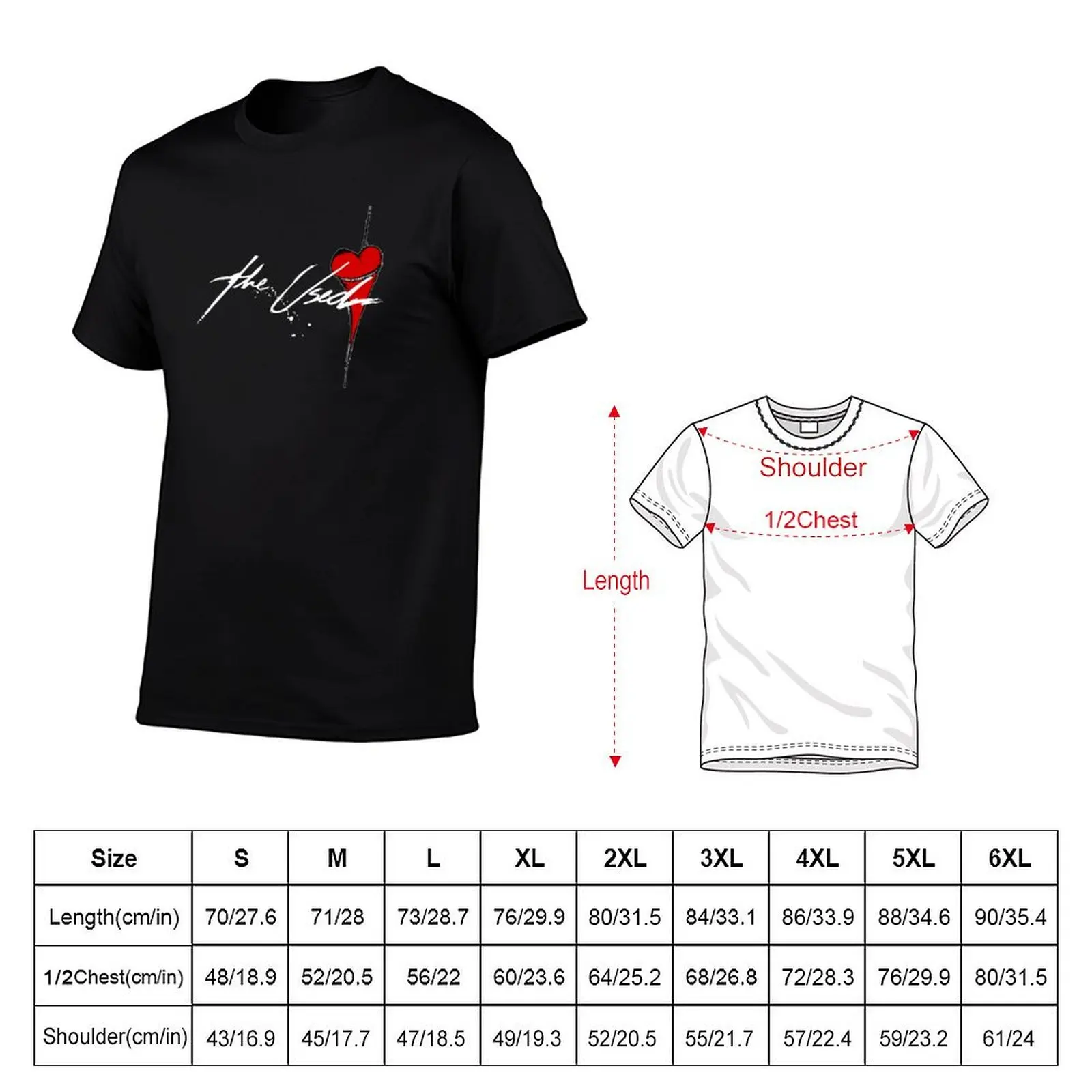 The Used Band T-Shirt Big Size Simple T-Shirt