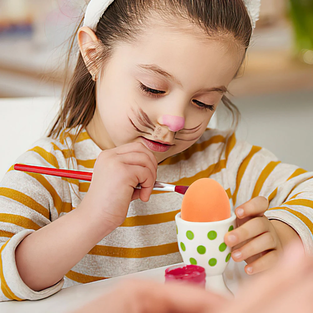 6 Pcs Eggs DIY Painted Fake Food Toy Decorate Decorative Orange Artificial Child