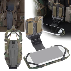 Folding Navigation Board 90° Rotating Mobile Phone Holder Hunting Vest Chest Mount MOLLE Adjustable Smartphone Plate Carrier