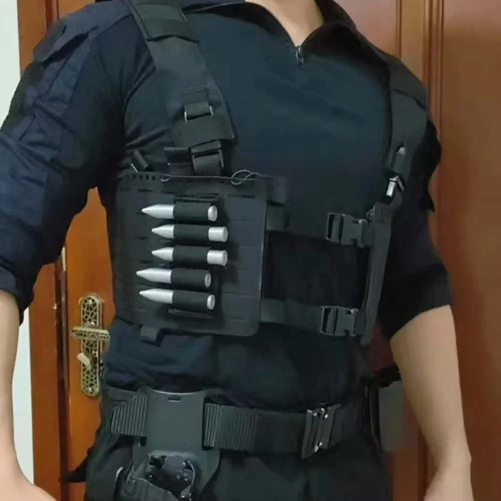 Leon Game Cosplay Harness Adjustable Tactical Chest Strap Vest Gothic Body Harness Streetwear Costume Accessory for Halloween Pa