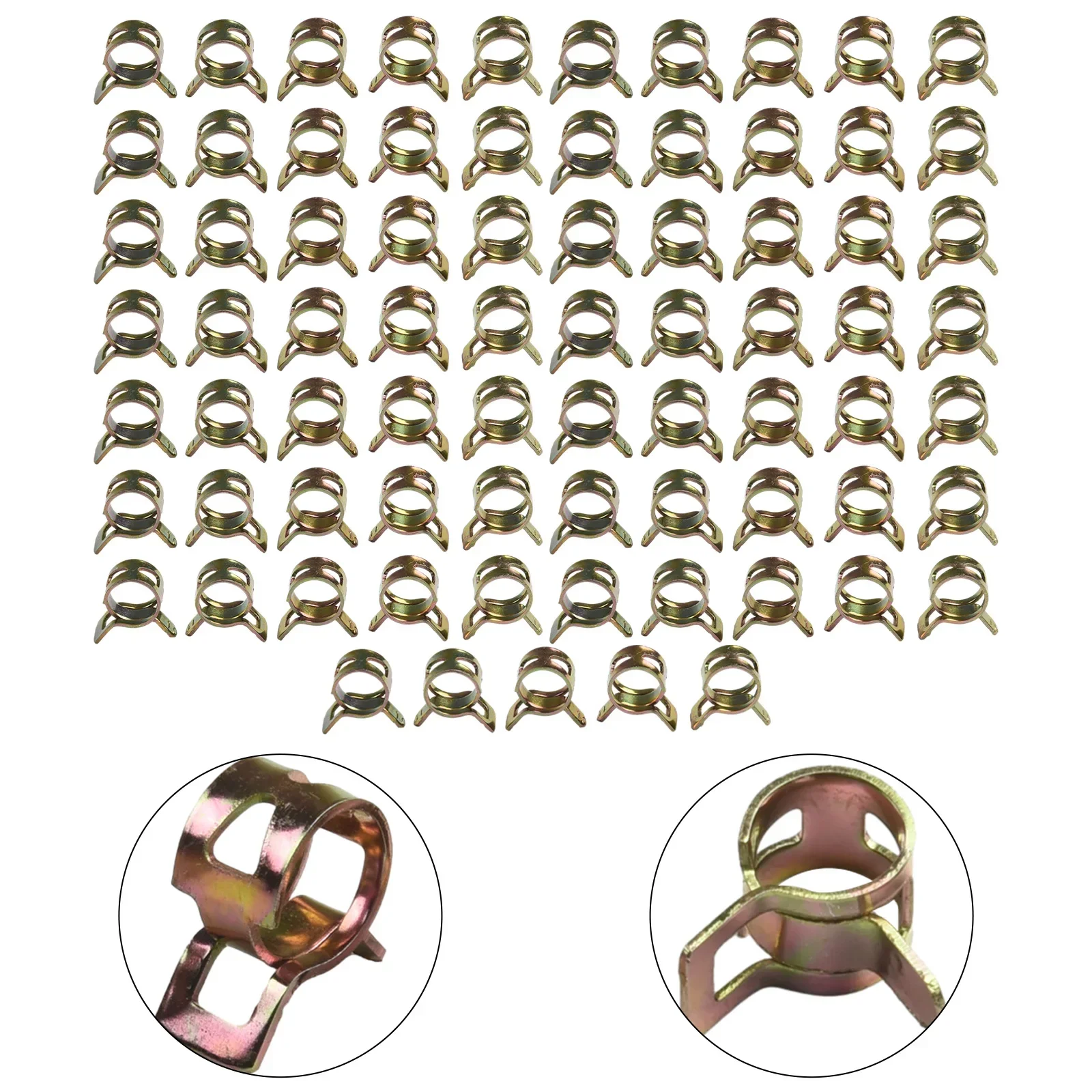 Oil Water Hose Spring Clip Clamp Spare Fuel Oil Water Galvanized Set Spring Steel 75PCS Hose Clip High Quality