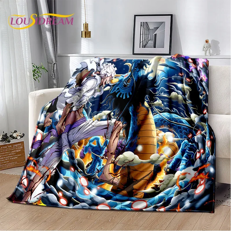 One PIECE-E Japan Anime Cartoon Soft Blankets,Keep Warm Throw Blanket Comfortable Blanket for Picnic Beds Sofa Home Bedroom Gift