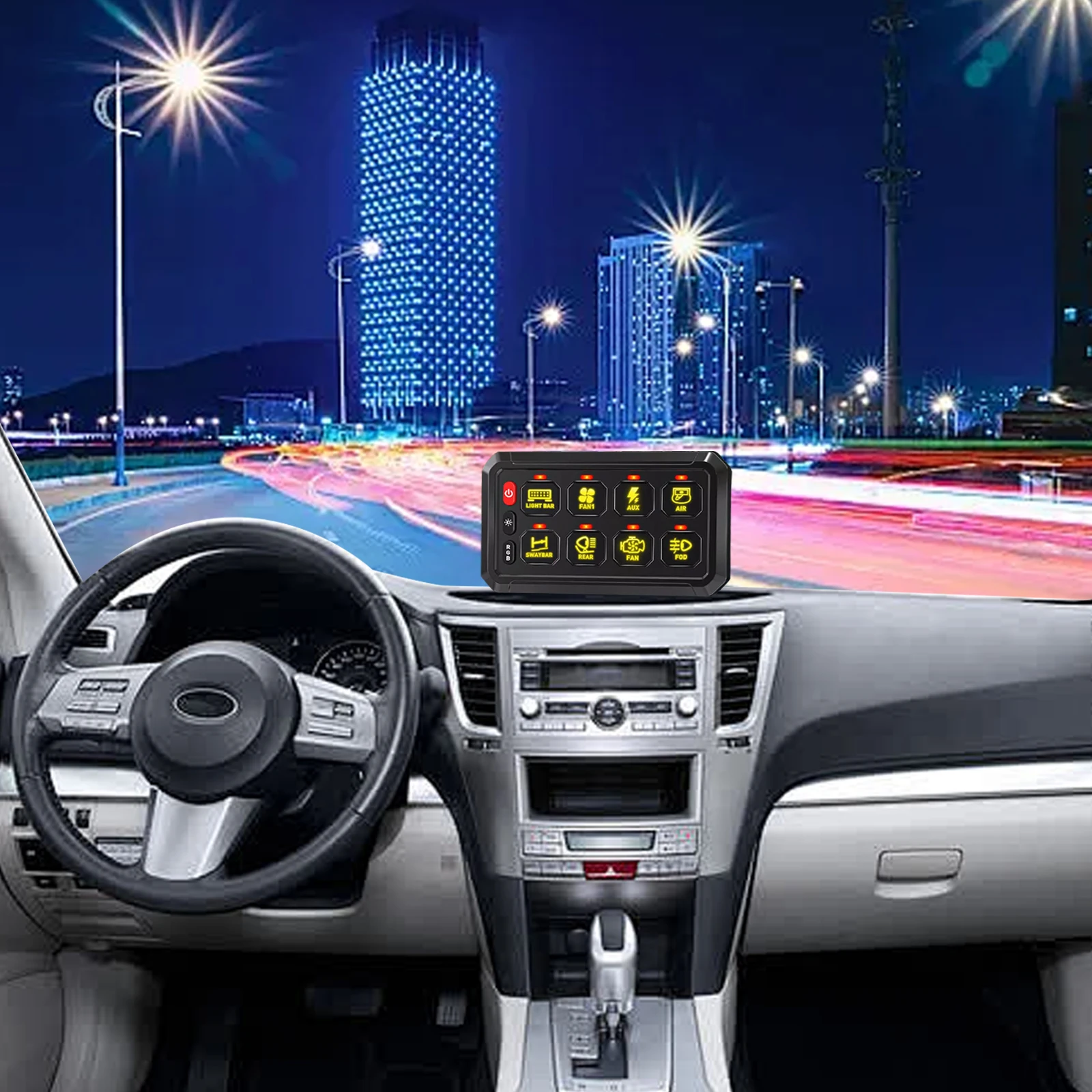 8 عصابة RGB عكس الضوء لوحة التبديل 12 فولت نظام التتابع الإلكتروني التحكم في الدائرة نظام التتابع لسيارة RV ATV SUV UTV شاحنة البحرية