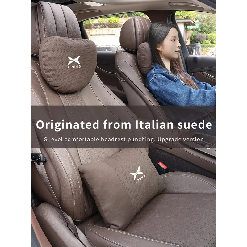 Xpeng Xiao Peng P5 P7 g3 g6 G9 X9 N5 F57 h93 Beta Xar Car Headrest Neck Support Seat lumbar Cushion Breathable Soft Neck pillow