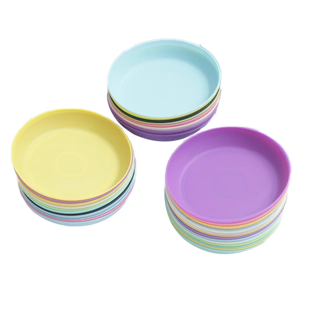 20Pcs Plant Pot Saucer Round Plastic Tray Durable Sun-Resistant Shock-Resistant Garden Balcony