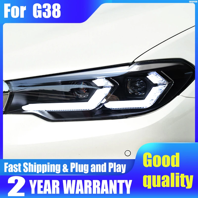 Car Styling for BMW G30 G38 LED Headlight 2018-2021 525i 530i Head Lamp DRL Turn Signal High Beam Angel Eye Projector Lens