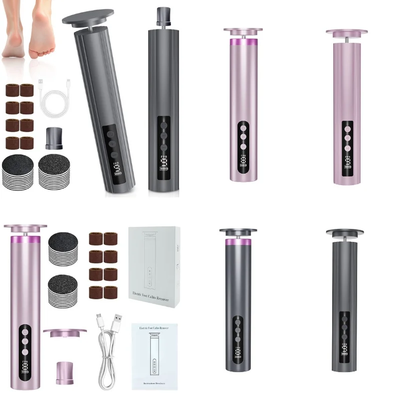 Stylish Portable Electric Foot File Callus Remover Pedicure Tool Stainless Steel Dead Skin Electric Callus Remover