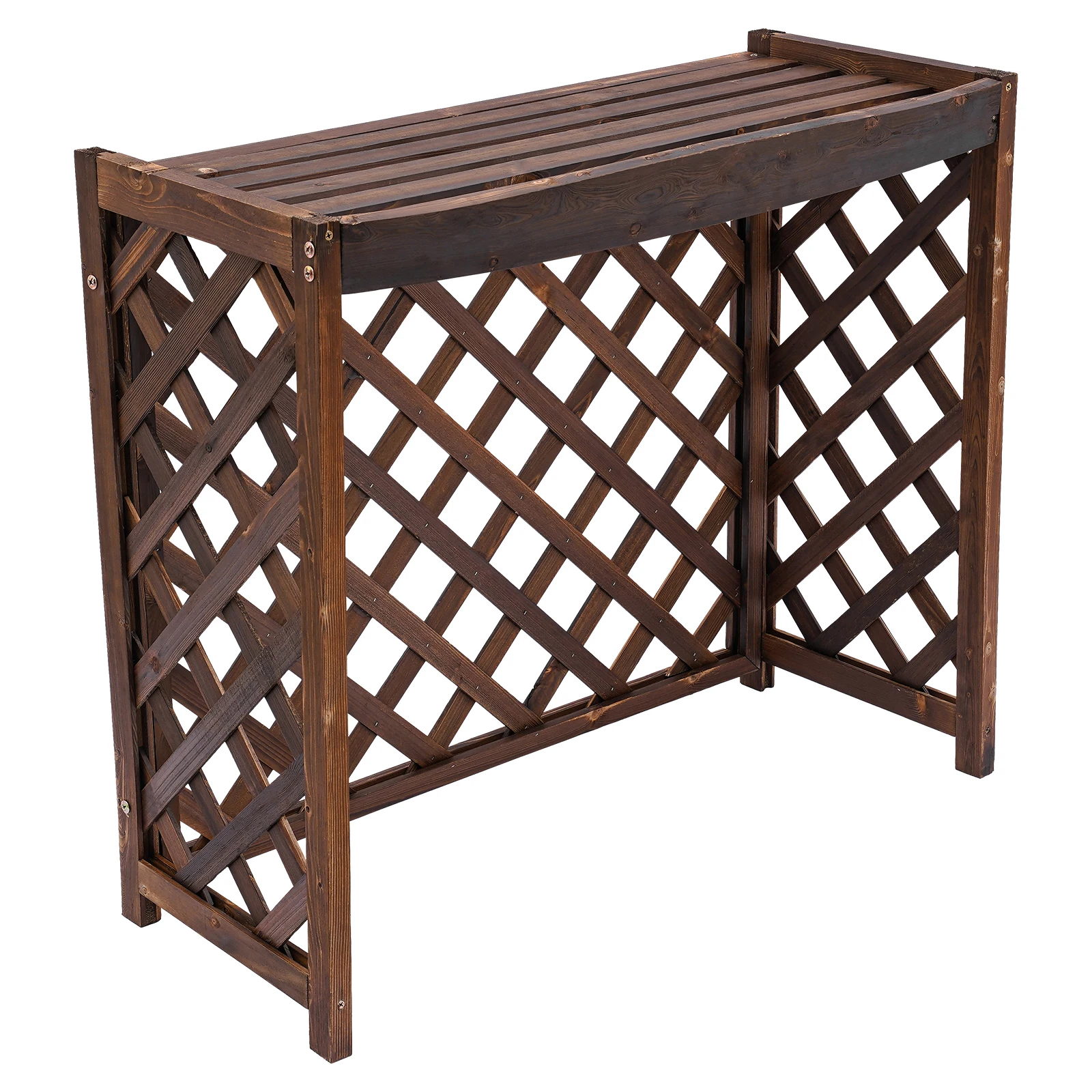 

Экран для забора кондиционера 85x35x75 см Цвет дерева Экран конфиденциальности кондиционера, экран кондиционера