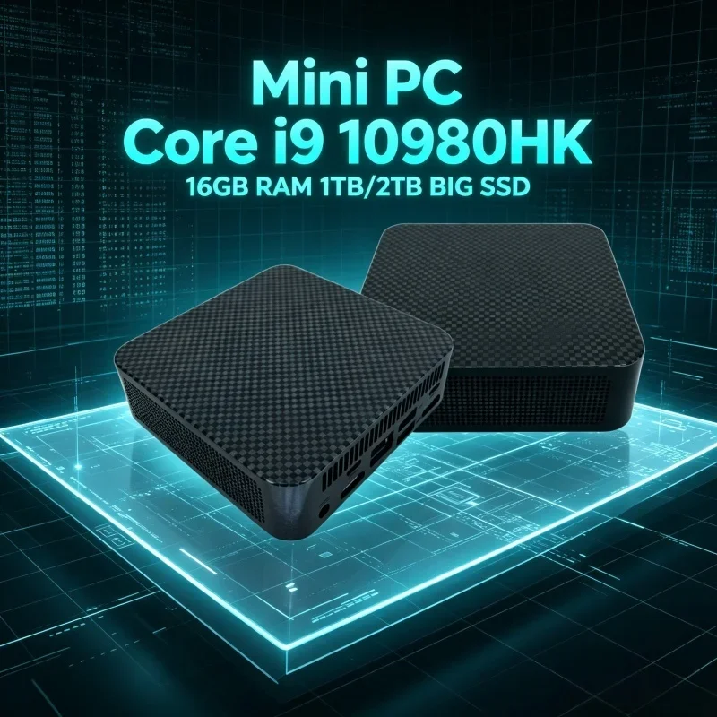 2026 Arrival Core i9 10980HK  BT5.2 WiFi6 Portable Mini PC Computer 16GB RAM 1TB/2TB BIG SSD Gaming Computer  office Desktop