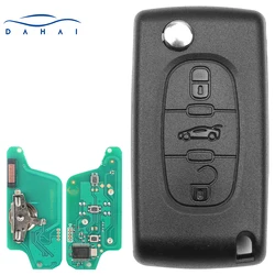 dahai 0523 / 3BT 433MHz ID46 Pilot zdalnego sterowania do Peugeot 407 308 307 208 207 Partner Citroen C1 C2 C3 Flip 2/3 Button -VA2/HU83