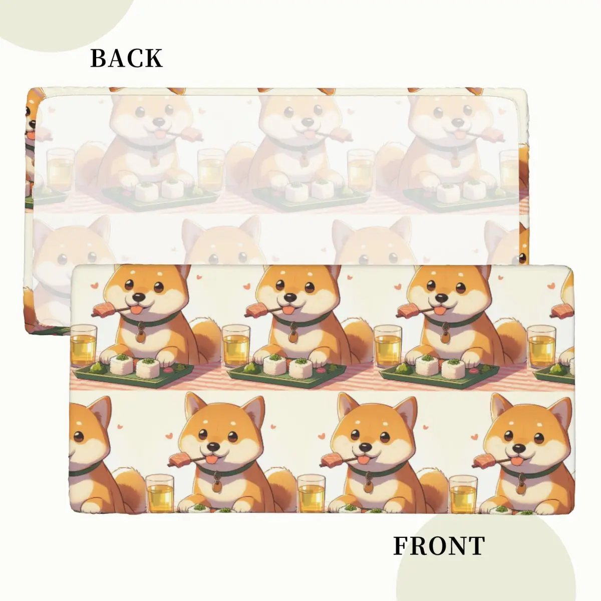 Animal Shiba Inu Dogs Custom Rectangular Tablecloth Oilproof Table Cover for Dining Events Table Cloth