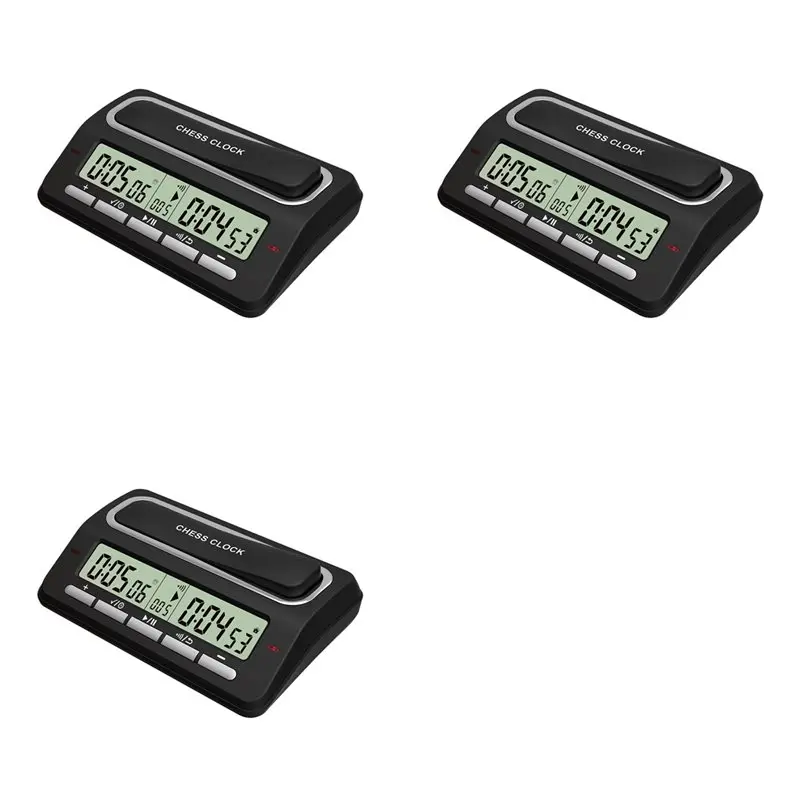 【CUSTOMER FAVORITE】3X Stopwatch Board Clock Professional Digital Chess Clock Battery Powered Multifunctional Lightweight