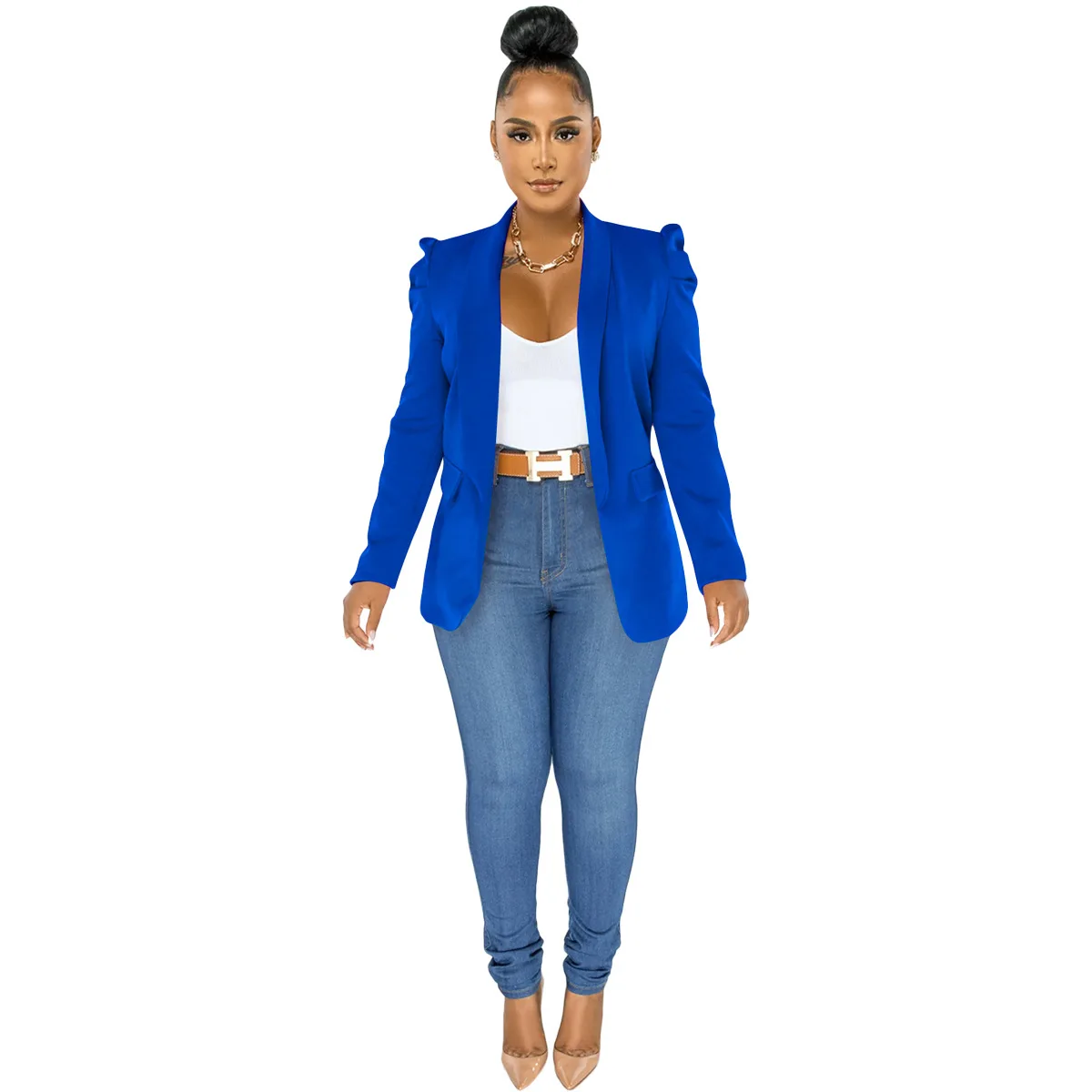 

Dashiki African Clothes for Women Autumn Fashion African Long Sleeve V-neck Polyester Yellow Blue Black Blazers Africa Clothing