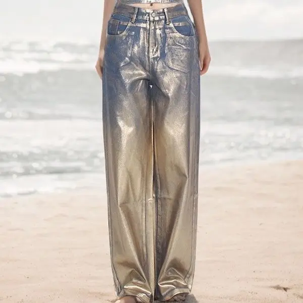 

Harajuku straight leg cargo jeans with loose fit new style slimming effect retro trend dragging streetwear high waisted jeans
