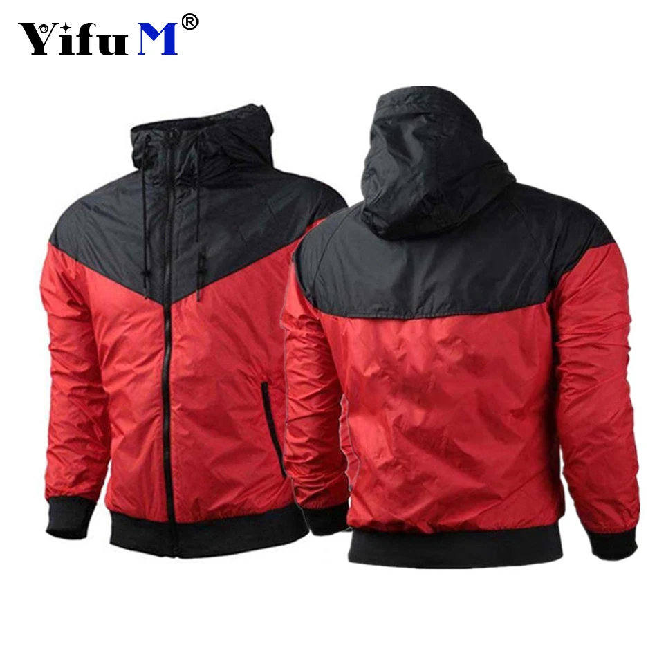 2023 Autumn Men\'s Jackets Waterproof Hoode Wind Breaker Casual Coat Male Jackets Men Patchwork Hiking Sport Clothing